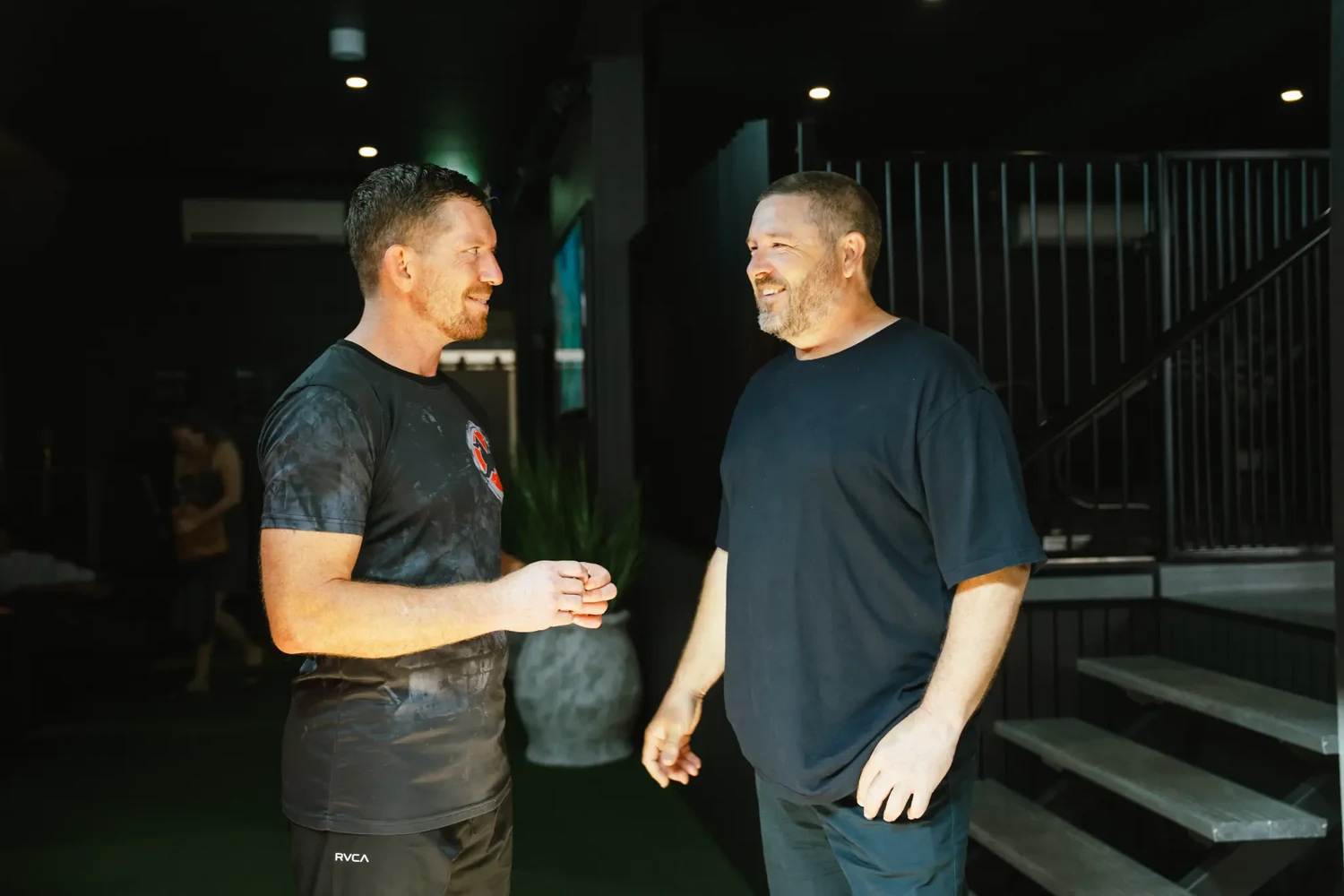 Brandt speaking one-to-one with a client